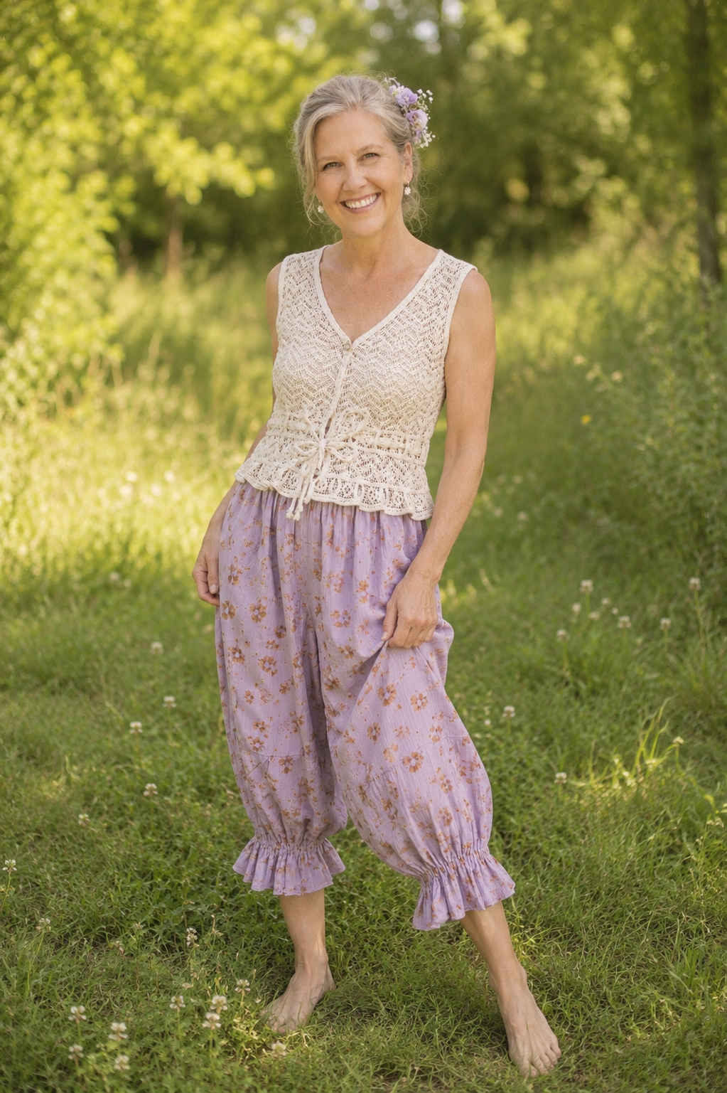 Romantic Victorian Crochet vest overlay