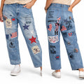 America the Beautiful Patchwork Jeans