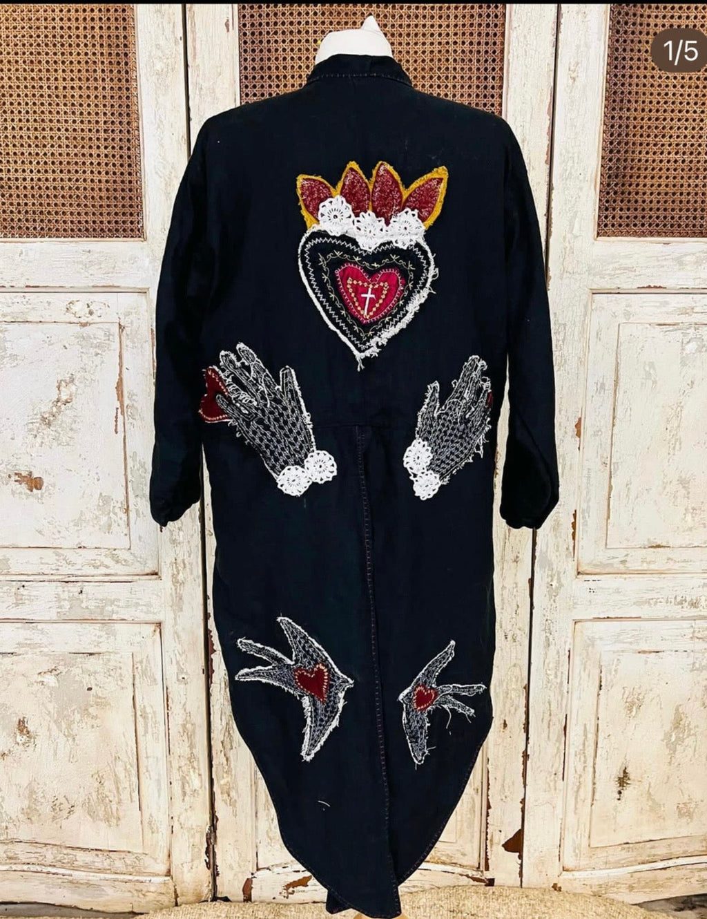 Sacred Heart Swallow Duster Coat
