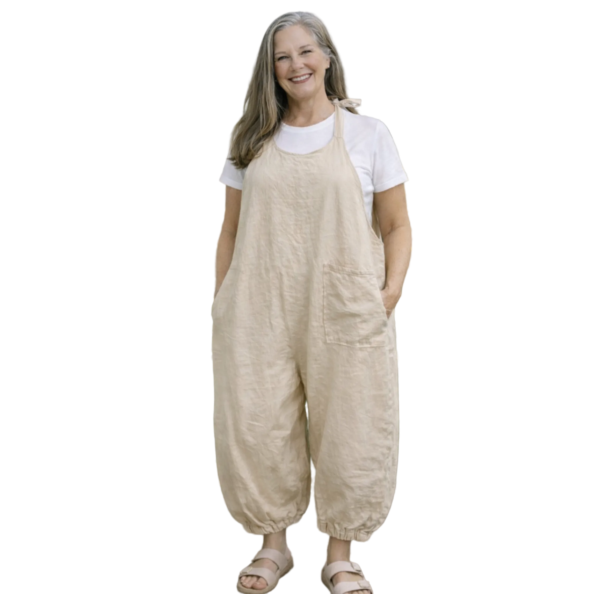Relaxed Linen Overalls