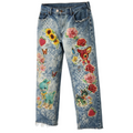 Favorite Things Whimsy Hand-Patched Denim Jeans