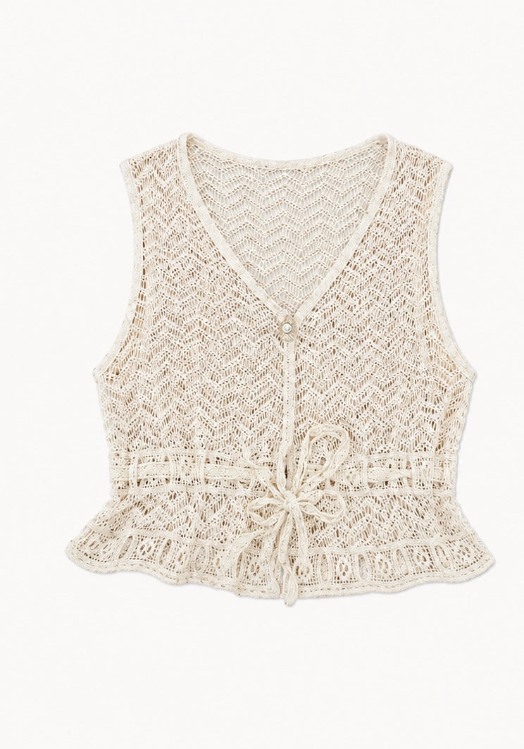 Romantic Victorian Crochet vest overlay
