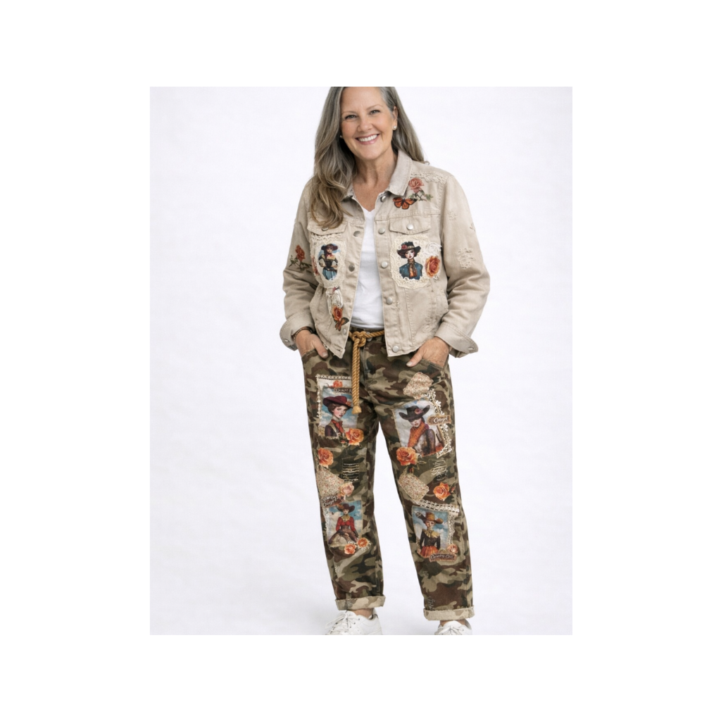 Desert Rose Camo Pants Chino style