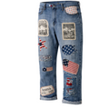 America 1776–2026 Patriot Patchwork Jeans