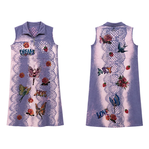 Dream - Hope and love Butterfly fairy Lace Midi Dress