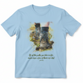 John Muir Paths Quote - Light Blue T-Shirt Mockup